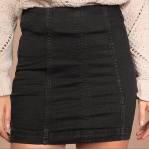 Free People Modern Femme Black Mini Skirt Size 12